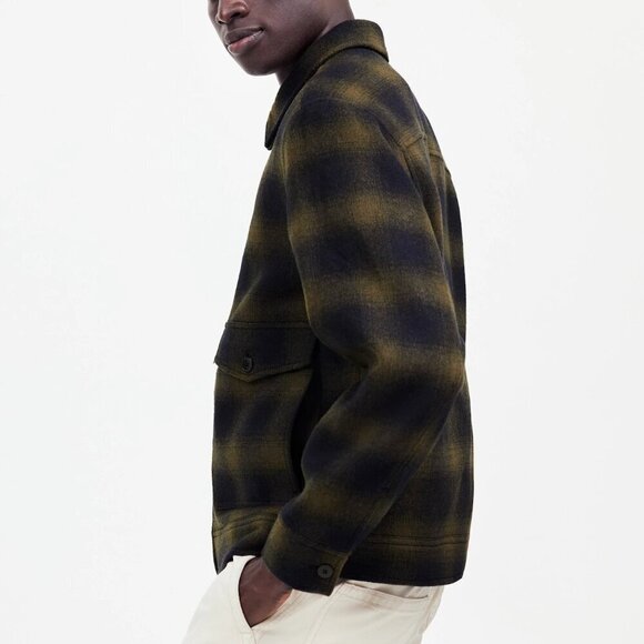 Madewell Men's Plaid Zip-Front Jacket Italian Fabric Size M NWT - Picture 3 of 11